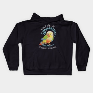 Pineapple Green-cheeked Conure Parrot Aaaa Kids Hoodie